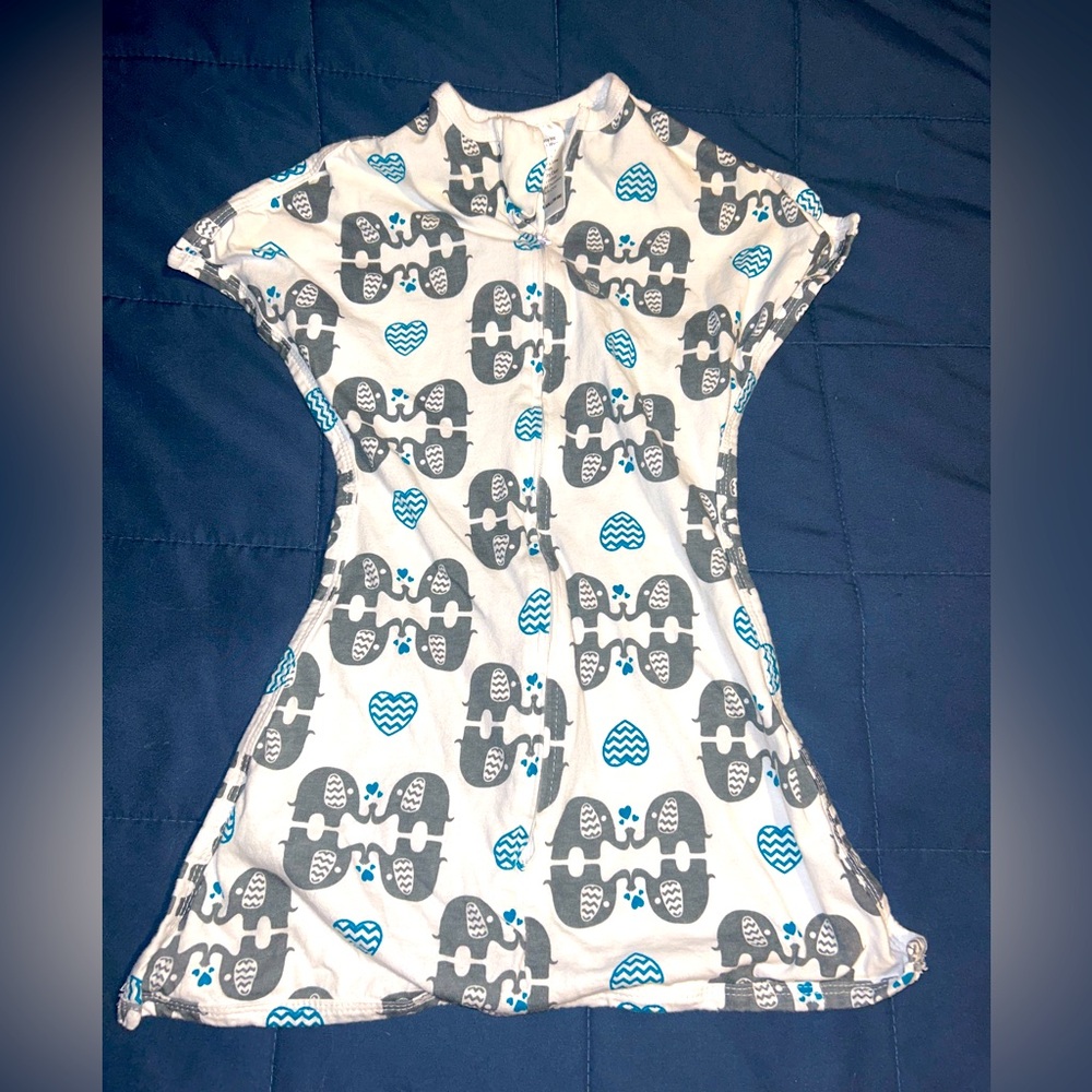 Gray and Blue Zipadee Sleep Sack